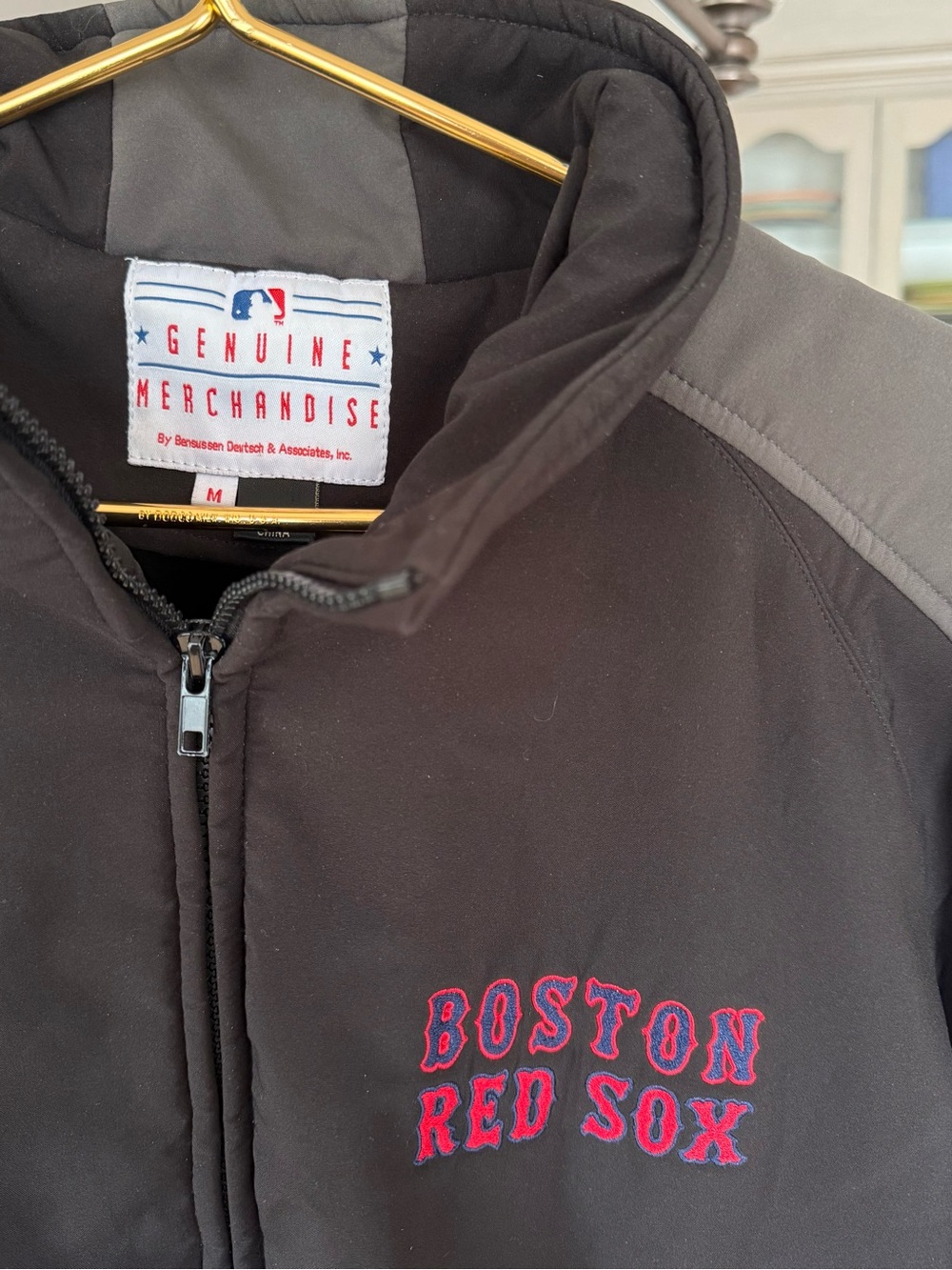 MLB Boston Red Sox Black Jacket with Gray Accents
